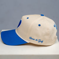 AMOR DE GOLF SNAPBACK HAT BLUE AND CREAM