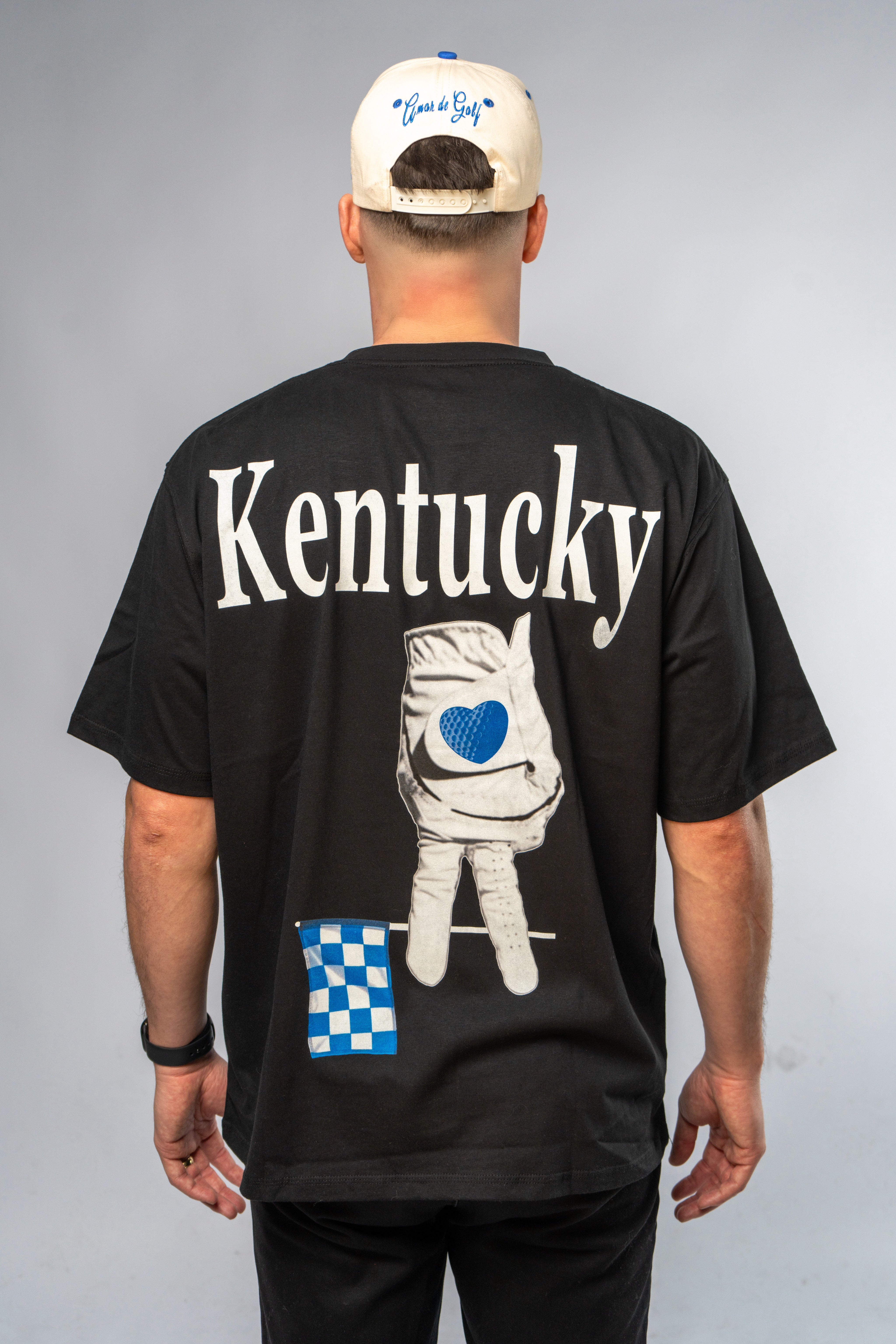 AMOR DE GOLF BLACK KENTUCKY SHORT SLEEVE T-SHIRT