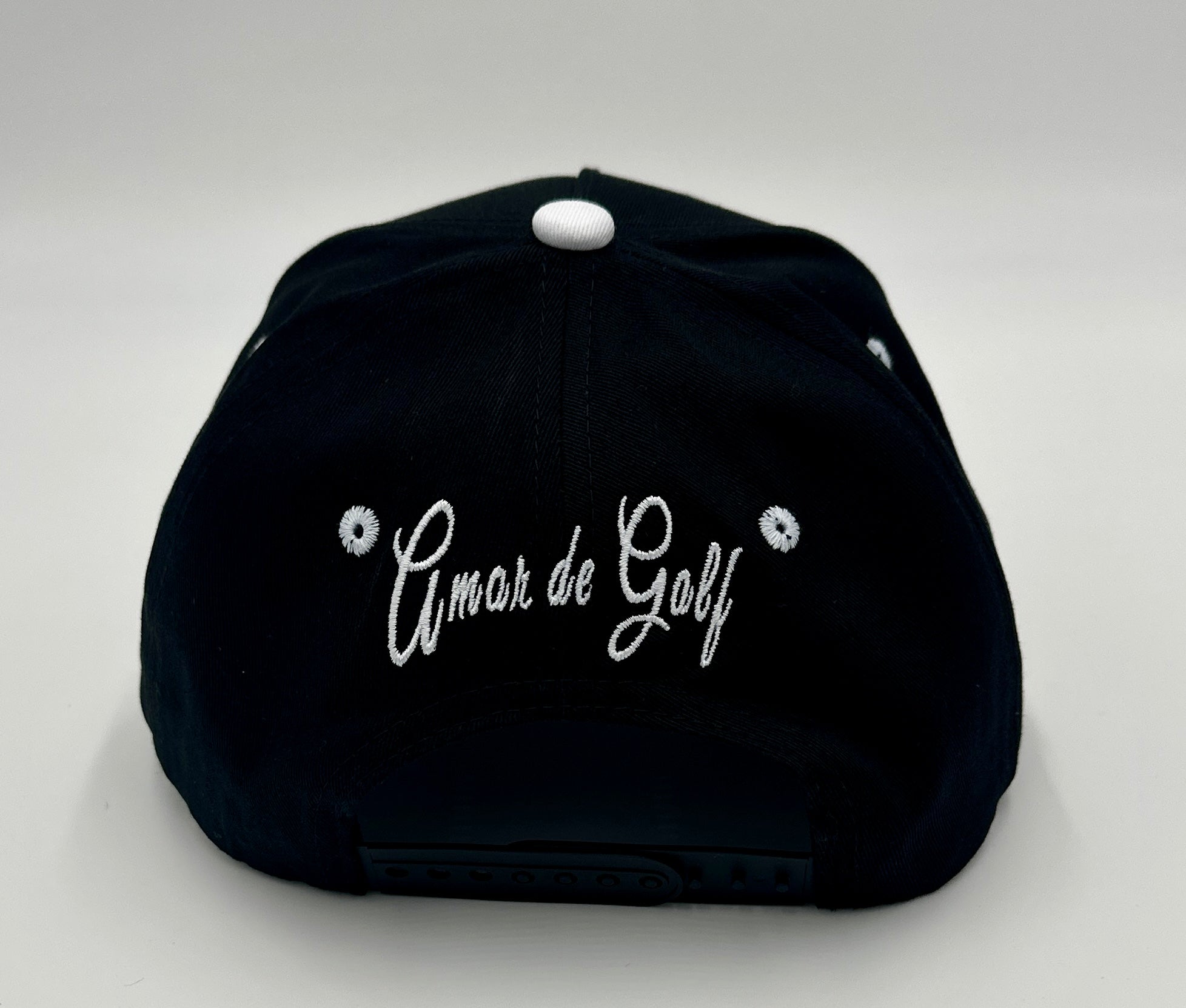 AMOR DE GOLF SNAPBACK HAT BLACK