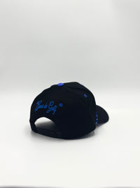 AMOR DE GOLF SNAPBACK HAT BLACK AND BLUE