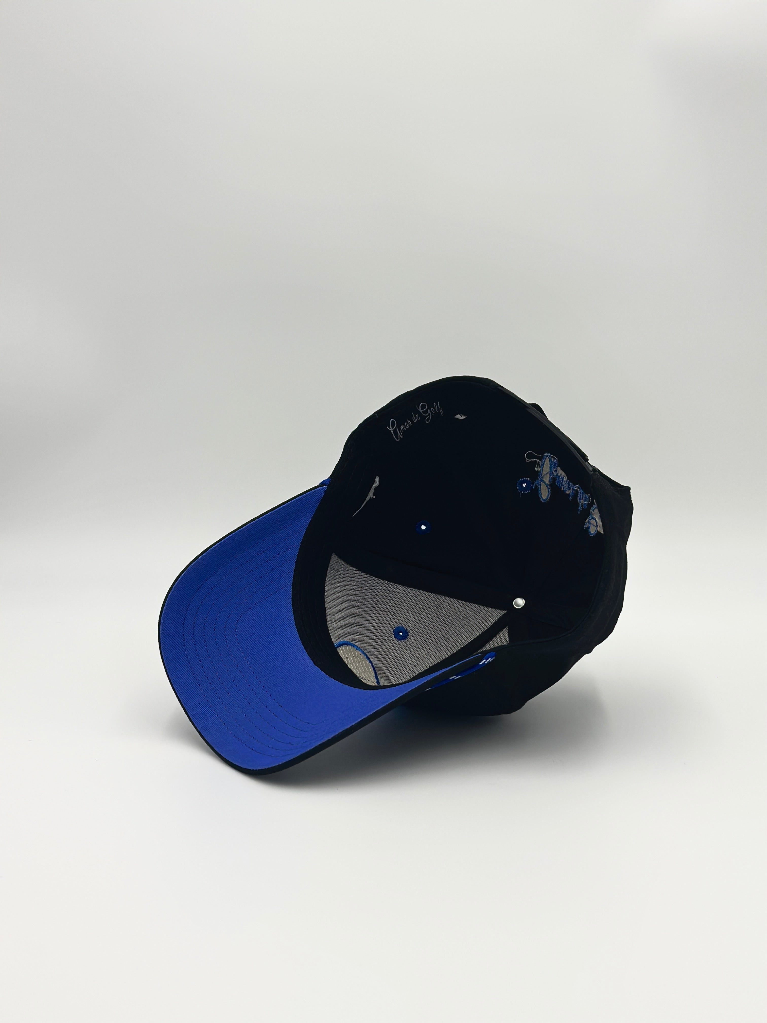 AMOR DE GOLF SNAPBACK HAT BLACK AND BLUE