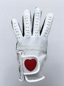 White and Red Golf Glove