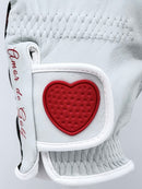 White and Red Golf Glove