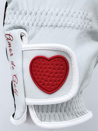 White and Red Golf Glove