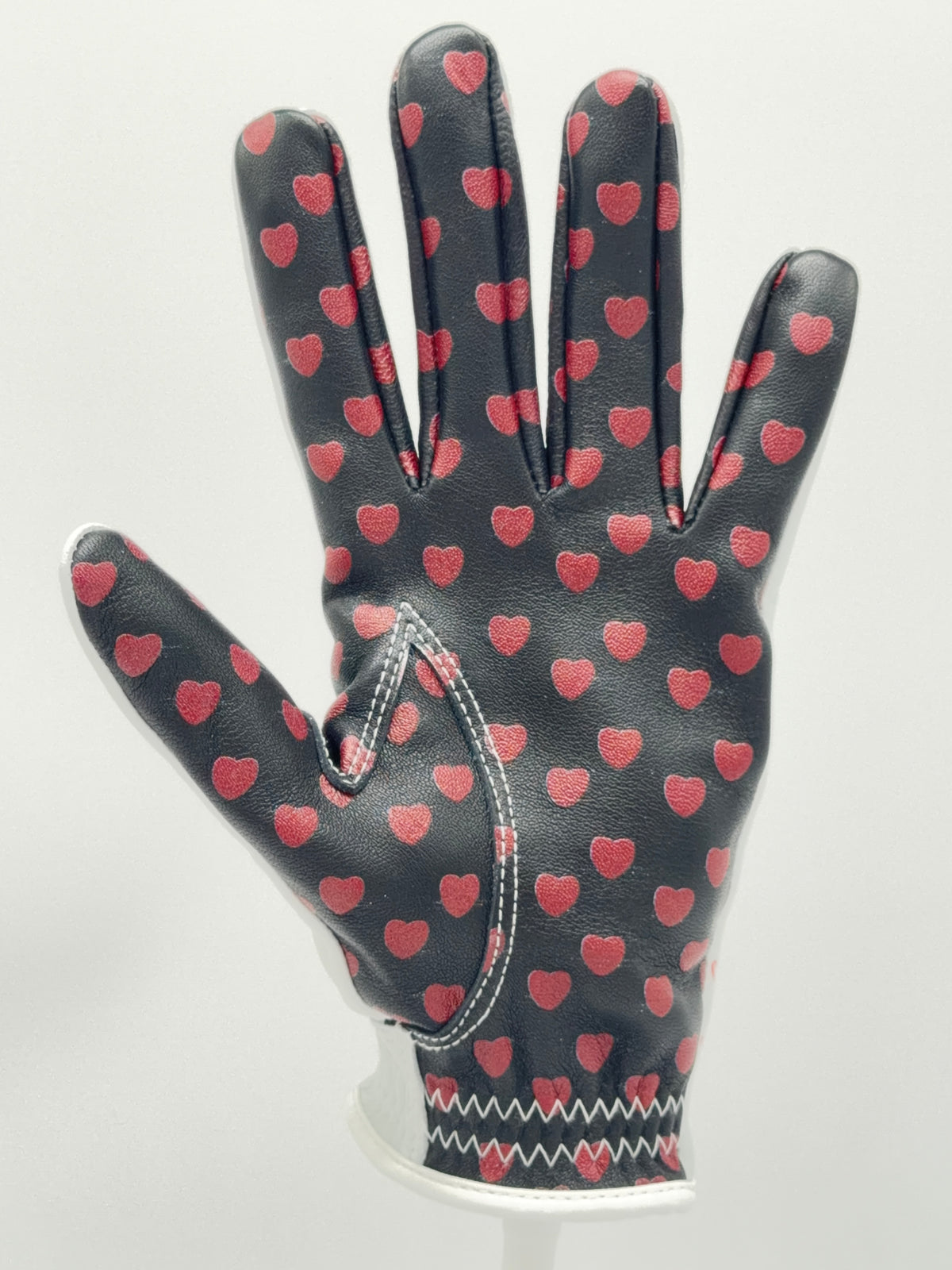 White and Red Golf Glove