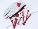 White and Red Golf Glove